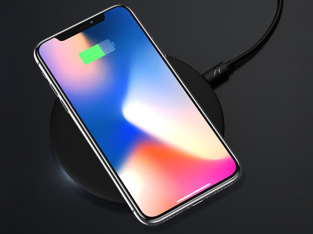 USAMS 10W US-CD24 indukčná nabíjačka iPhone 8 X MFI čierna