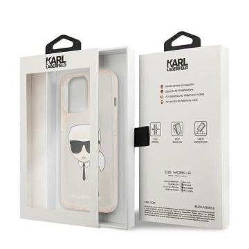 Etui Karl Lagerfeld KLHCP13XKHTUGLGO für iPhone 13 Pro Max 6,7" Hardcase Glitter Karl`s Head