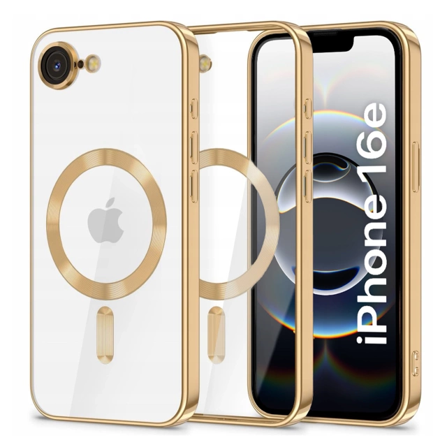 Чохол MagSafe для Apple iPhone 16 Pro Max Alogy Glamour Luxury Ring Housing Gold-Transparent