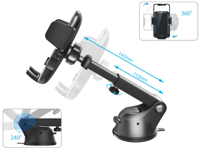 Alogy 2-in-1 car phone holder for windshield for dashboard grille Organizer