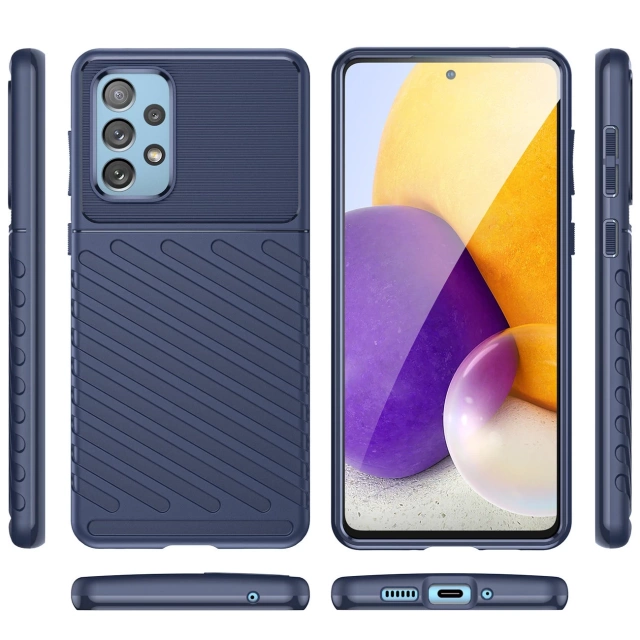 Ohebný pancéřový kryt Thunder Case pro Samsung Galaxy A73 modrý