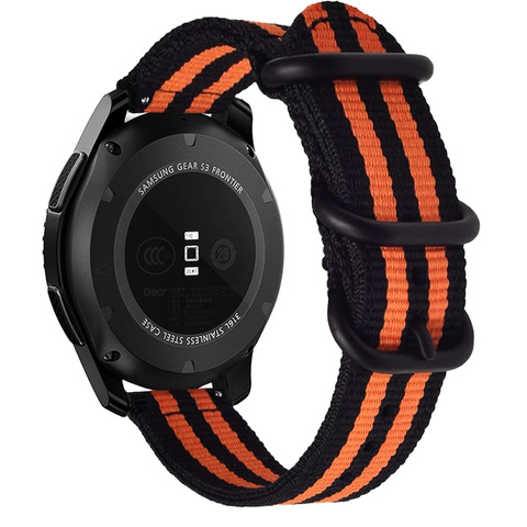 Nylonový řemínek Alogy pro Huawei Watch GT 2 Pro 22 mm oranžový a černý