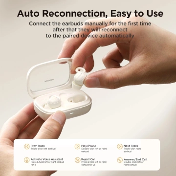 Slúchadlá TWS Joyroom JR-TS1 Cozydots Series Bluetooth 5.3 ANC – čierne