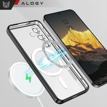Puzdro MagSafe pre Apple iPhone 16 Pro Max Alogy Glamour puzdro na luxusný prsteň zlato-priehľadné