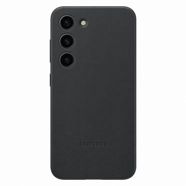 Etui na telefon Samsung Leather Cover do Samsung Galaxy S23 pokrowiec z naturalnej skóry czarne (EF-VS911LBEGWW)