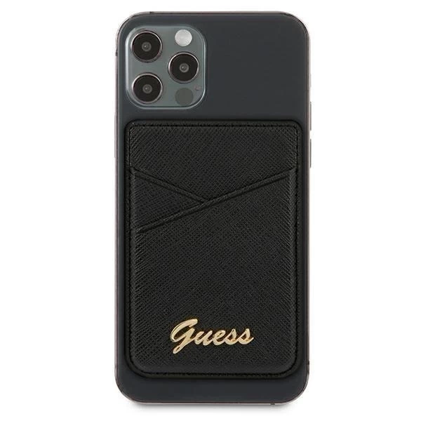 Guess Wallet Card Slot GUWMSSASLBK MagSafe Saffiano Czarny/Schwarz