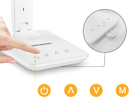 Stolná LED lampa Alogy, indukčná Qi 10W nabíjačka s bielym displejom