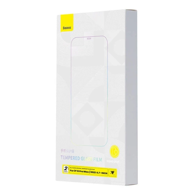 Tvrdené sklo 0,3 mm Baseus Crystal pre iPhone 14 Plus/13 Pro Max (2ks)