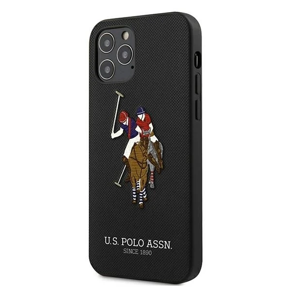 Чохол для телефону US Polo Embroidery Collection iPhone 12/12 Pro 6.1". чорний/чорний