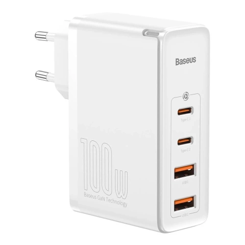 Rýchla nabíjačka Baseus GaN2 Pro 100 W USB / USB Type C Quick Charge 4 Power Delivery biela (CCGAN2P-L02)
