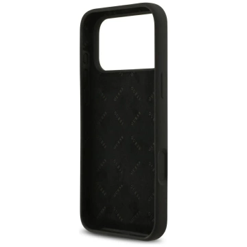 Etui Guess do iPhone 17 Pro Max Silicone Big 4G Script Black