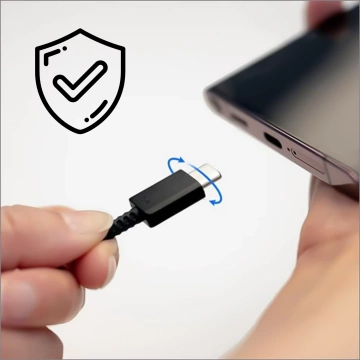 Original Samsung USB-C to USB-C Cable EP-DW767 for Charging 1.8m 3A 25W / 45W White
