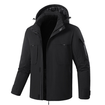 Vyhřívaná vyhřívaná elektrická bunda Unisex velikost XL zimní s kapucí HJ2 Mozos černá
