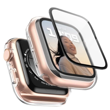 Ochranné puzdro Alogy Protector Case 2 v 1 so sklom pre Apple Watch 10 46 mm, priehľadné
