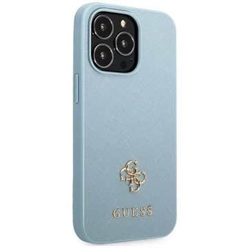 Etui Guess GUHCP13LPS4MB na iPhone 13 Pro / 13 6,1" pevné puzdro Saffiano 4G malé kovové logo