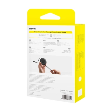 Kabel Baseus Free2Pull Mini 100W USB-C – USB-C 2m Czarny