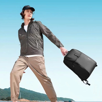 Bange Waterproof Backpack Laptop Bag 15.6" City Travel 46x30x19 cm for Work School Plane Men's Women's Black