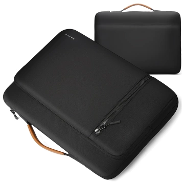 Wasserdichte Laptoptasche von Bange für Laptops bis 14 Zoll (34 x 26 x 3,5 cm), ideal für Arbeit und Flugreisen, mit Tragegriff, für Damen und Herren, Schwarz