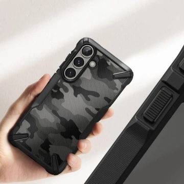 Puzdro Ringke Fusion X pre Samsung Galaxy S25 Camo Black
