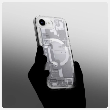 Puzdro Spigen Ultra Hybrid MagSafe pre iPhone 16E Zero One biele