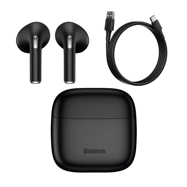 Baseus E8 Wireless Bluetooth 5.0 TWS Earbuds Waterproof IPX5 Black (NGE8-01)