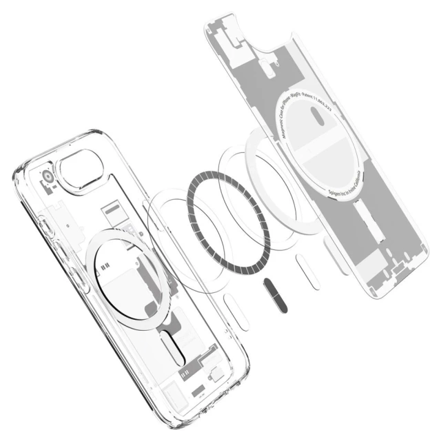 Puzdro Spigen Ultra Hybrid MagSafe pre iPhone 16E Zero One biele