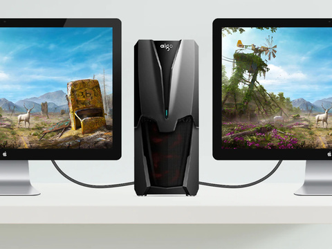 Kabel mit Alogy 2x Display Port DP 1.4 8K 30AWG Stecker für TV PC 3m