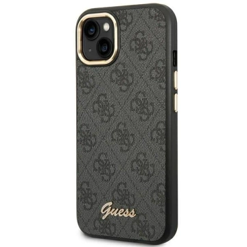 Etui Guess GUHCP14MHG4SHK pre Apple iPhone 14 Plus 6,7" čierny/čierny pevný obal 4G Vintage Gold Logo