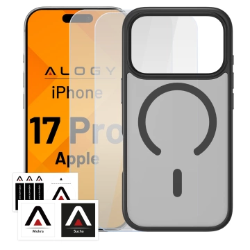 Чохол для Apple iPhone 16 Pro Max Alogy MagSafe Hybrid Matte Case Matte Cover with Lens Protection Black