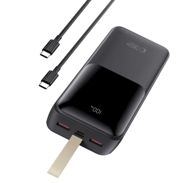 Powerbank Tech-Protect PB03 30000mAh 22.5W Czarny USB-A USB-C