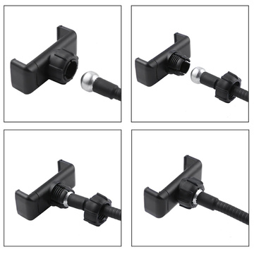 Фотографічний світлодіодний кільцевий ліхтар для селфі. Тримач телефону Alogy Чорний