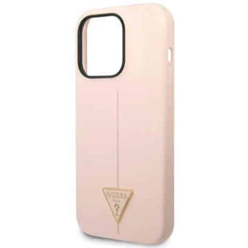 Guess GUHCP14LSLTGP Hülle für Apple iPhone 14 Pro 6.1" pink/pink Hardcase Silikon Dreieck