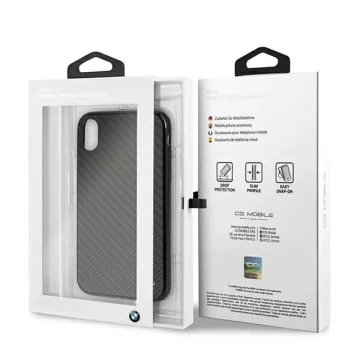 BMW BMHCI61MBC protective phone case for Apple iPhone Xr black/black Siganture-Carbon