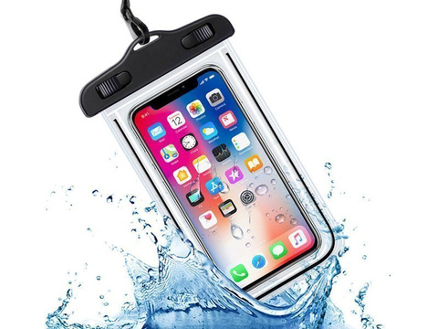 Alogy waterproof case universal IPX8 waterproof up to 6.5" Black