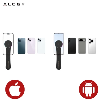 Alogy Car Holder for MagSafe with 2-in-1 Inductive Charging 15W Black