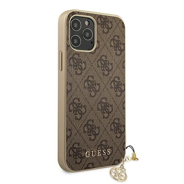 Etui Guess GUHCP12LGF4GBR für iPhone 12 Pro Max 6,7" Hardcase 4G Charms Collection braun/braun