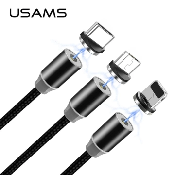 USAMS magnetický adaptér Lightning hromadná stříbrná/stříbrná SJ157USBTA (US-SJ157)