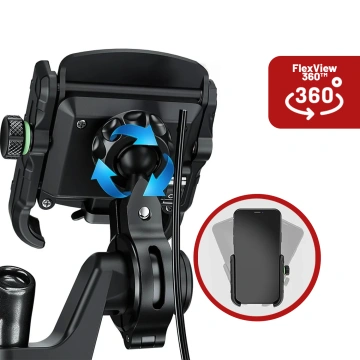 Držiak telefónu na motorku Kewig KWG-M8 s QC 3.0 nabíjačkou