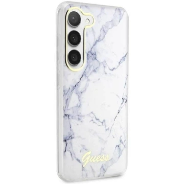 Guess GUHCS23MPCUMAH Hülle für Samsung Galaxy S23 Plus S916 weiß/weiß Hardcase Marble