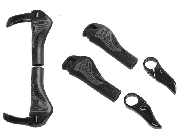 Bike grips RockBros handlebar grips BT1008B Black rubber horn grips
