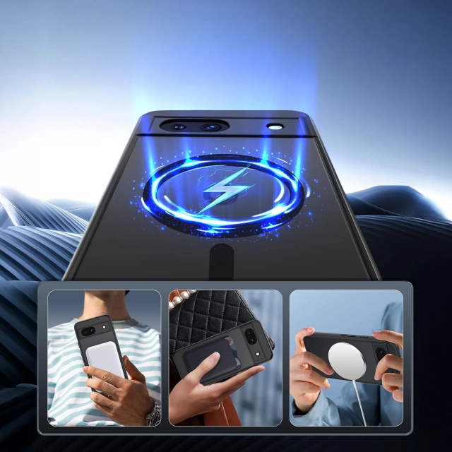 Pouzdro Alogy MagSafe Hybrid Matte Case pro Google Pixel 8a, matně černé, zadní kryt MagMat