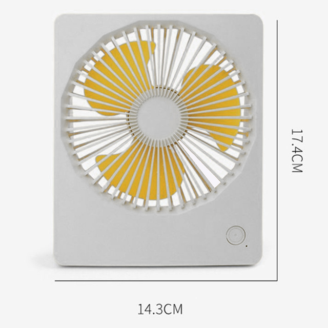 Alogy noiseless fan Mini Folding desk fan adjustable White