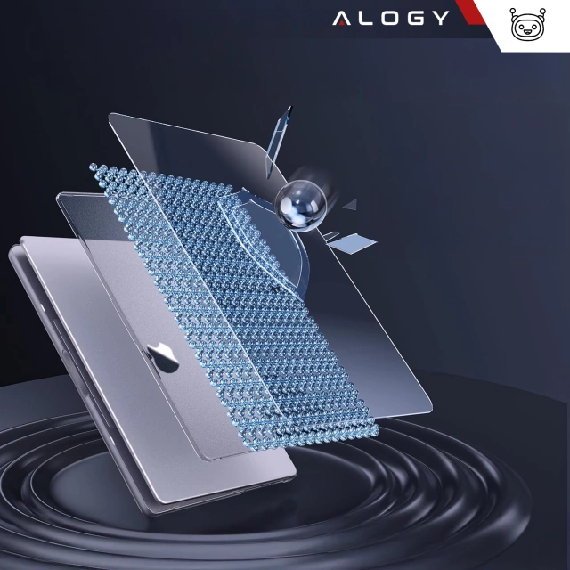 Protective Case for Apple Macbook Pro 16 - M1/M2/M3/M4 2021-2024 2025 Alogy AirGuard™ Flexible Case Matte Transparent White