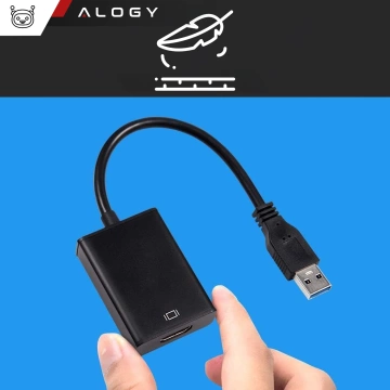 Адаптер USB 3.0 на HDMI Alogy, конвертер-концентратор Full HD 1080P 60HZ Чорний