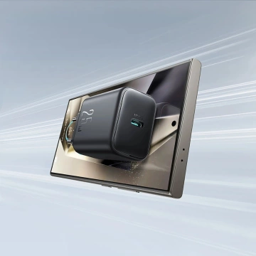 Síťová nabíječka Joyroom USB-C 25W SFC / PPS / PD - černý kabel USB-C / USB-C 1m