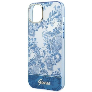 Etui Guess GUHCP14MHGPLHB für Apple iPhone 14 Plus 6,7" niebieski/blue Hardcase Porcelain Collection