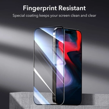 ESR Panzerglas 2er-Pack für Apple iPhone 15 Pro Schwarz