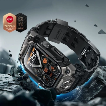 Чохол для Apple Watch 10 (46 мм) чорного кольору SUPCASE Unicorn Beetle Ore з ремінцем