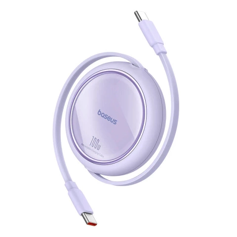 Кабель Baseus Free2Draw USB-C – USB-C, PD, 100 Вт, 1 м (фіолетовий)