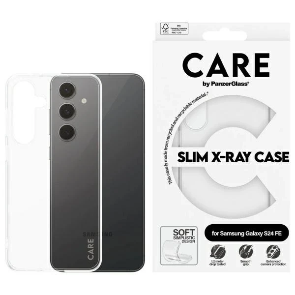 Pouzdro pro Samsung Galaxy S24 FE CARE od PanzerGlass Slim X-Ray Case průhledné